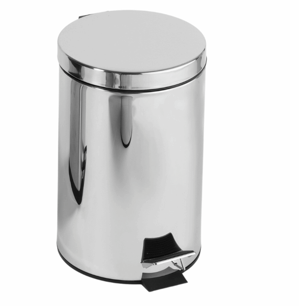 Papelera pedal inox 12L.