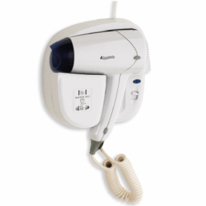 Secador cabello-Secapelos con enchufe 1200W. ABS Blanco