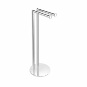 H4031 CROMO Toallero Doble Suelo (Inox 304) base ABS