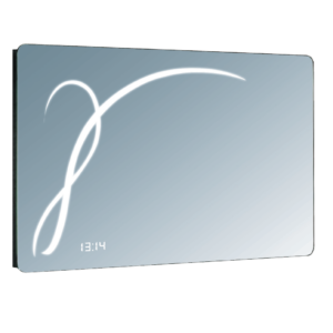 Espejo con luz LED y RELOJ 90X60cm  - Tº Color: 4000K